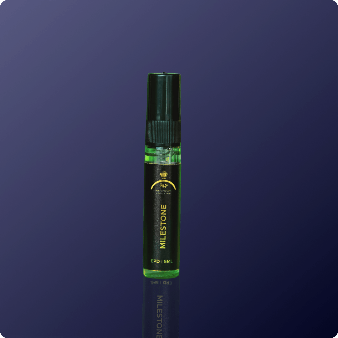 Milestone vape pen on a dark blue background